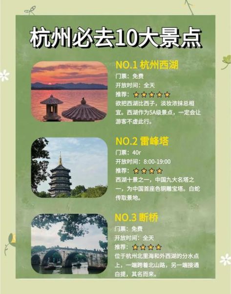 杭州旅游攻略自由行_杭州旅游必去景点推荐