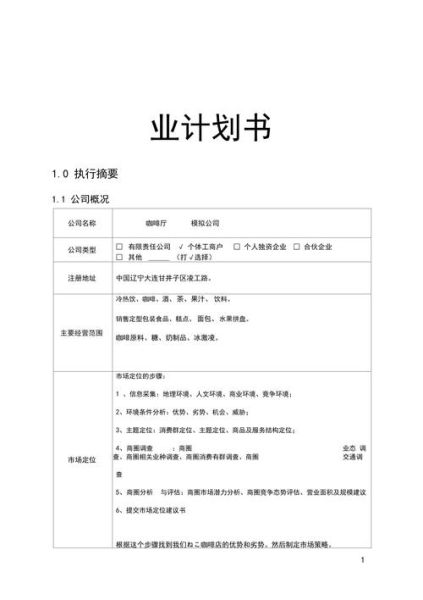 互联网创业项目计划书怎么写_商业计划书模板范文