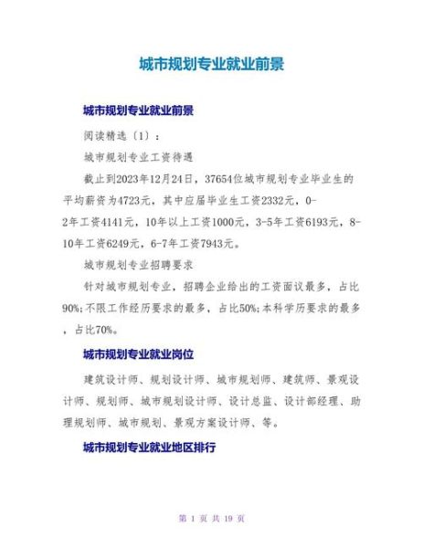 城乡规划行业前景如何_城乡规划专业就业方向