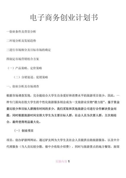 互联网商业计划书怎么写_互联网创业计划书模板